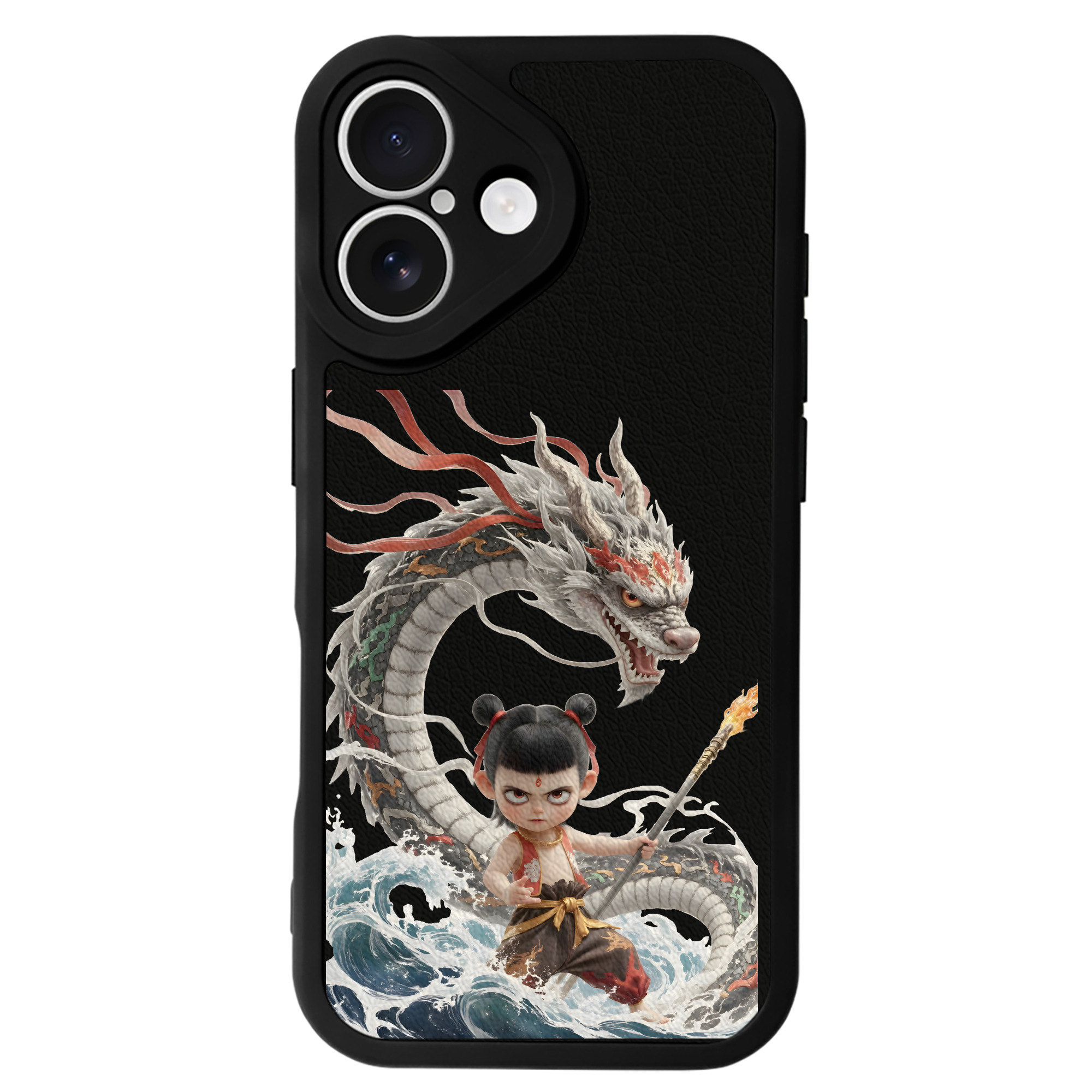 （画像用） Ne Zha 2 ナタ 魔童の大暴れ 【iPhone 16シリーズ対応】シリコンスマホケース（レザー調） 材質：シリコン